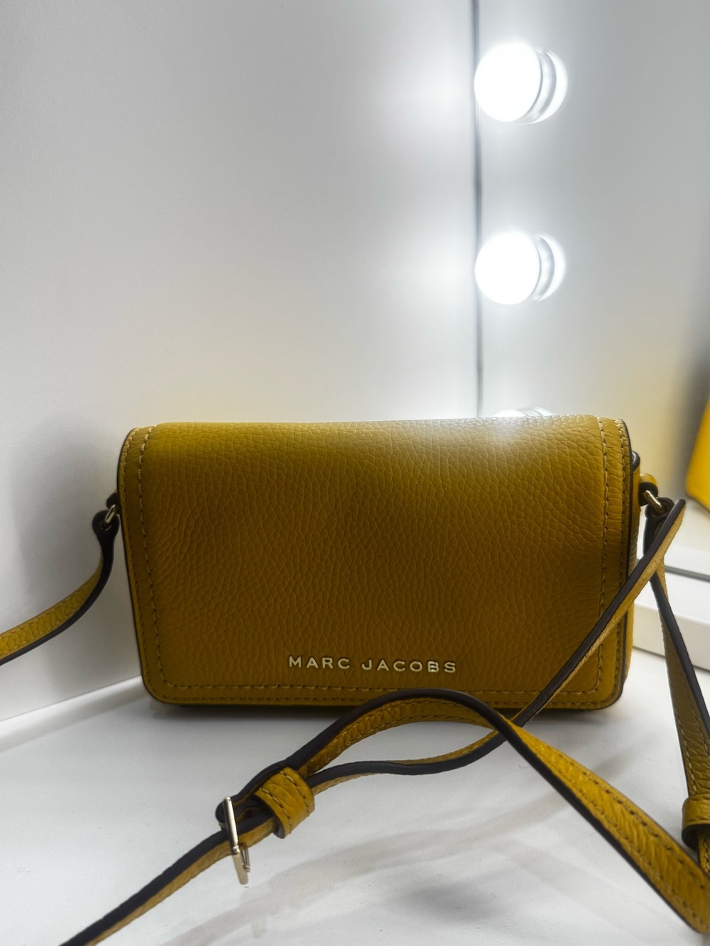 Marc Jacobs Mustard Pebbled Leather Crossbody